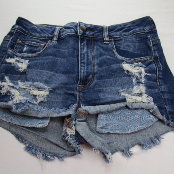American Eagle Outfitters Pants - American Eagle Distressed High Rise Shorts-10